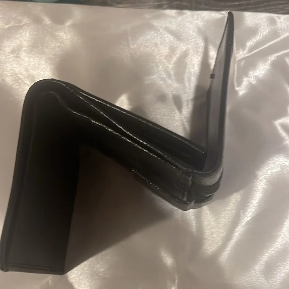 Christian Dior EUC Vntg Ballet Corset Bifold Black Leather Compact Wallet (W138)